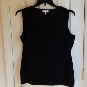 NWOT JOSEPH A BLACK SLEEVELESS SHELL BLOUSE
